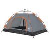 vidaXL Cort de camping, 2 persoane, gri/portocaliu, setare rapidă