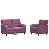 vidaXL Set de canapea 2 pcs Violet Catifea