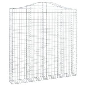 vidaXL Coș gabion arcuit 200x30x200/220 cm fier galvanizat