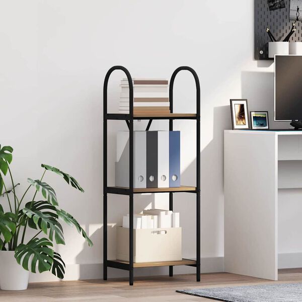 vidaXL Raft pentru cărți Stejar Artizanal 40 x 30 x 109 cm