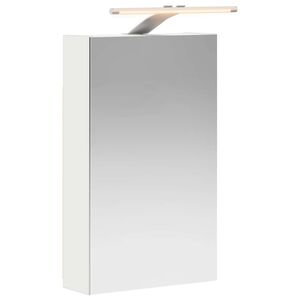 vidaXL Dulap cu oglindă pentru baie Alb 30 x 10,5 x 50 cm