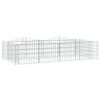 vidaXL Strat &icirc;nălțat cu gabion arcuit, 200x100x50 cm, fier galvanizat