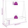 vidaXL Suport pentru haine cu rafturi și roți 106x34x106,5 cm bambus