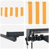 vidaXL Cort electric retractabil Galben și alb 3,5 x 2 m
