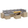 vidaXL Set canapele de grădină, 8 piese, cu perne, bej, poliratan
