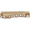 vidaXL Set de canapele de exterior cu pernă 7 pcs Natural și Bej
