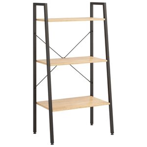 vidaXL Raft cu 3 niveluri, maro deschis / negru, 56x35x108 cm
