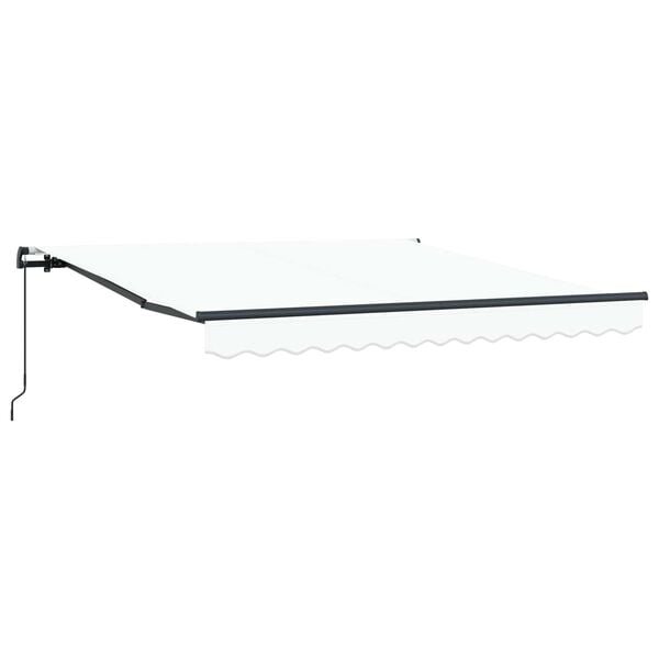 vidaXL Cortina Retractabilă Manual Alb 300 x 250 cm Poliester și oțel