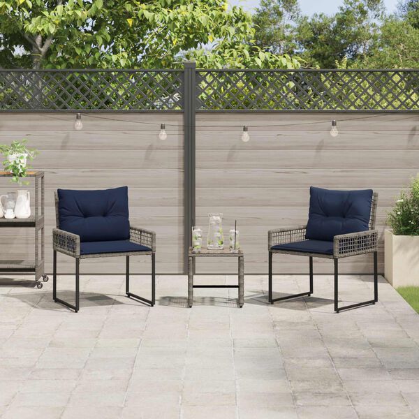 vidaXL Set de Mobilier pentru Exterior cu pernă oțel