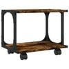 vidaXL Suport imprimantă 2 niveluri stejar fumuriu 41x28x33,5 cm lemn