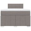 vidaXL Pat box spring cu saltea, taupe, 120x190 cm material textil