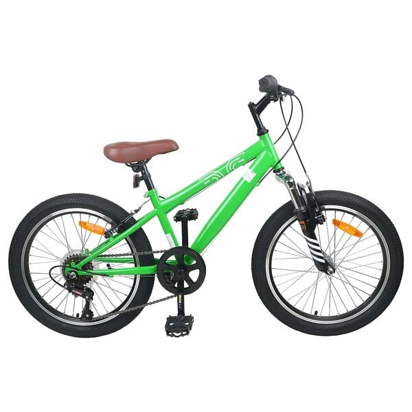 vidaXL Kids Mountain Bike 20 Inci 6-Speed pentru 5-8 ani Verde