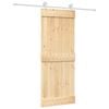 vidaXL Ușă glisantă 80 x 210 cm Lemn de Pin Solid (Nefinisat)