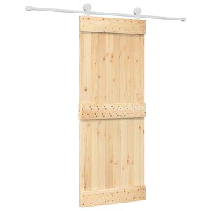 vidaXL Ușă glisantă 80 x 210 cm Lemn de Pin Solid (Nefinisat)
