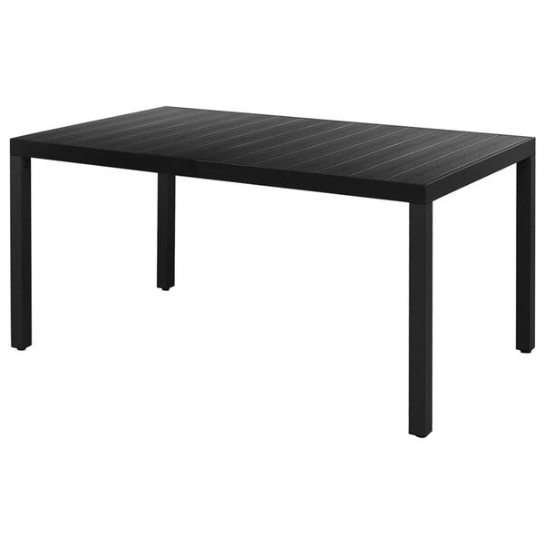 vidaXL Set mobilier de grădină, 7 piese, negru, ratan PVC