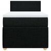 vidaXL Pat box spring cu saltea, negru, 90x190 cm, textil