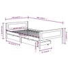 vidaXL Cadru de pat cu 2 sertare, 140x200 cm, lemn masiv pin