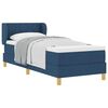 vidaXL Pat cu arcuri cu headboard albastru 80 x 200 cm țesătură