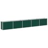 vidaXL Pat de grădină ridicat Verde 400 x 40 x 55 cm Oțel galvanizat