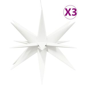 vidaXL Lumini de Crăciun cu LED-uri 3 buc. alb 100 cm pliabil