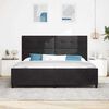 vidaXL Pat cu arcuri cu headboard Negru 200 x 200 cm Catifea