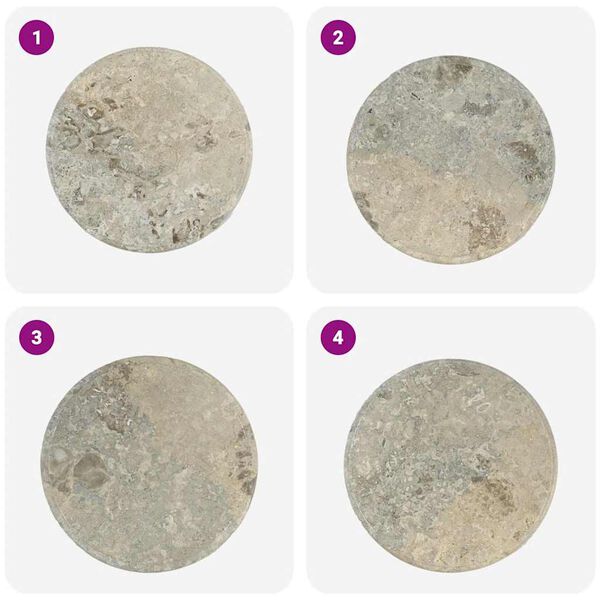 vidaXL Blat de masă, gri, &Oslash;50x2,5 cm, marmură