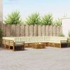 vidaXL Seturi de canapele 11 pcs Natural și Crem Lemn Solid de Acacia