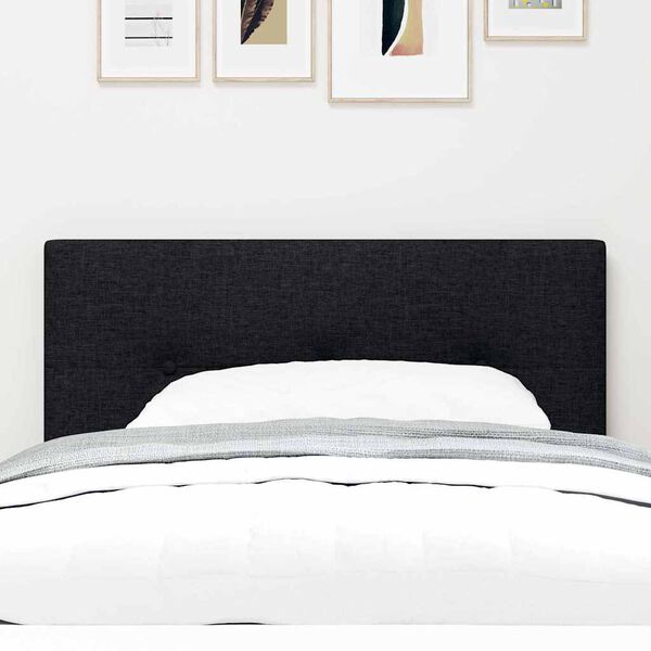 vidaXL Tăblie cap cu headboard Negru 90 cm țesătură