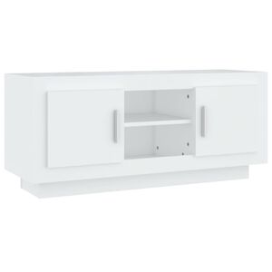 vidaXL Comodă TV, alb, 102x35x45 cm, lemn prelucrat