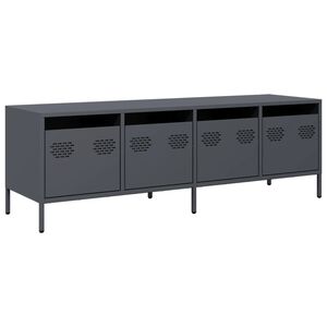 vidaXL Dulap TV, antracit, 135x39x43,5 cm, oțel laminat la rece