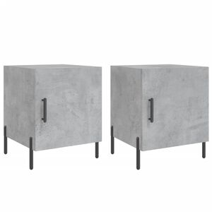 vidaXL Noptiere, 2 buc., gri beton, 40x40x50 cm, lemn compozit