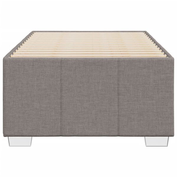 vidaXL Cadru de pat fără saltea Taupe 90x200 cm țesătură