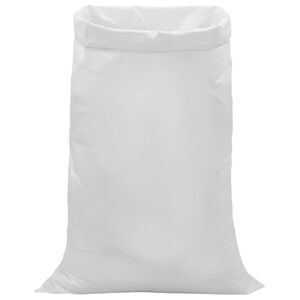 vidaXL Saci &icirc;mpletiți 50 buc. Alb 80 x 125 cm PP