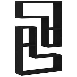 vidaXL Raft de perete 2 pcs Stejar Negru 50 x 15 x 85 cm Lemn compozit