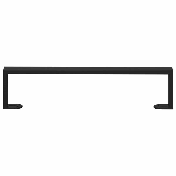 vidaXL Picioare de mobilă 12 pcs Negru 43,6 x 4 x 10 mm Fier