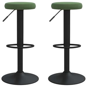 vidaXL Scaune de bar, 2 buc., verde &icirc;nchis, catifea