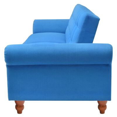 vidaXL Canapea extensibilă, albastru, material textil