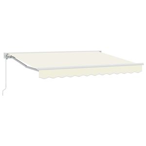 vidaXL Copertină retractabilă manuală Crem 3 x 2,5 m