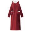 vidaXL Hanorac pătură Roșu Bordeaux M Fleece și Flanel