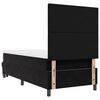 vidaXL Pat cu arcuri cu saltea cu headboard Negru 100 x 200 cm Catifea