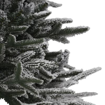 vidaXL Brad Crăciun artificial pre-iluminat cu zăpadă 180 cm PVC&PE