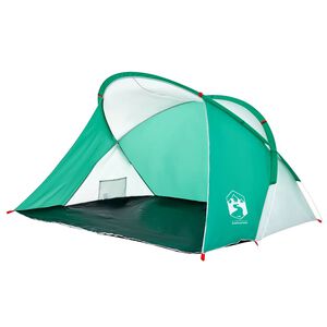 vidaXL Cort de plajă 2 persoane pop-up, verde marin, impermeabil