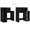 vidaXL Birou cu raft Stejar Negru 90 x 48 x 101,5 cm Lemn compozit