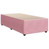 vidaXL Pat box spring cu saltea, roz, 100x200 cm, catifea