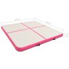 vidaXL Saltea gimnastică gonflabilă cu pompă roz 200x200x10 cm PVC