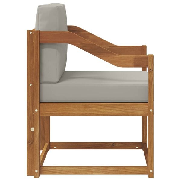 vidaXL Canapea de exterior Lemn de acacia solid și poliester