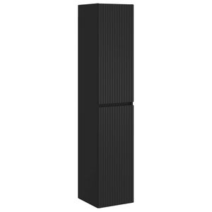 vidaXL Dulap Bathroom Montat pe Perete Negru 33 x 34,5 x 160 cm