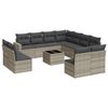 vidaXL Set canapele de grădină cu perne, 12piese gri deschis poliratan