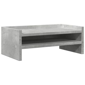 vidaXL Suport de monitor, gri beton, 42x24x16 cm, lemn prelucrat