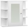 vidaXL Dulap de baie cu oglindă, alb, 66x17x63 cm, MDF